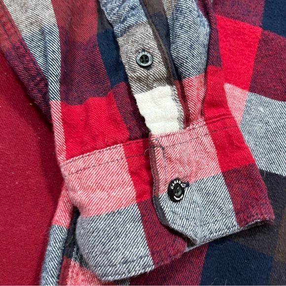 Canada Weather Gear FLANNEL SHIRT L Red Blue Buffalo Wide Plaid CHECKERED Button - Picture 13 of 15